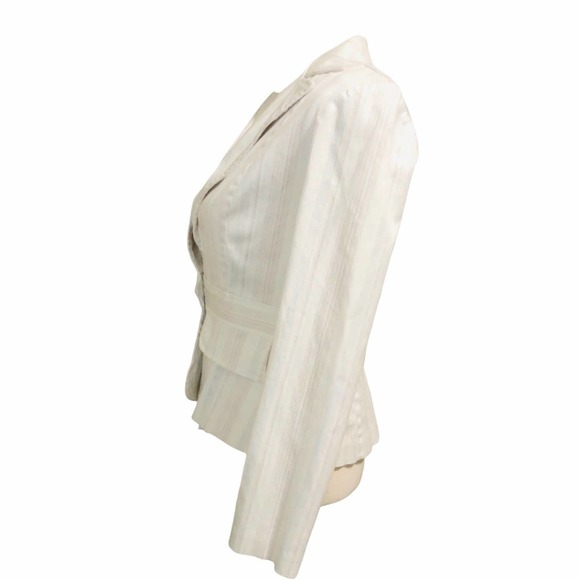 Pinstriped ,1 button, donutz, inc blazer. Jr's 7 - Picture 2 of 7